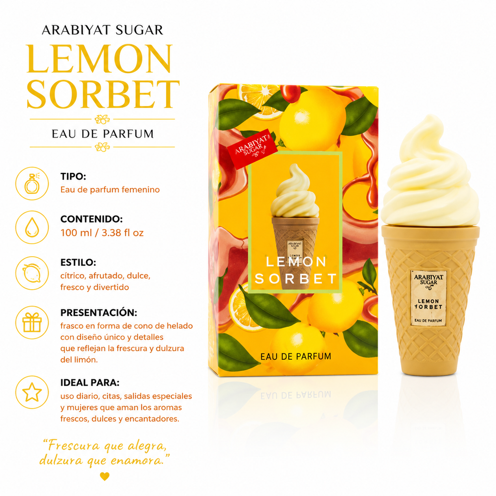 Arabiyat Sugar Lemon Sorbet Eau de Parfum Femenino 100ml
