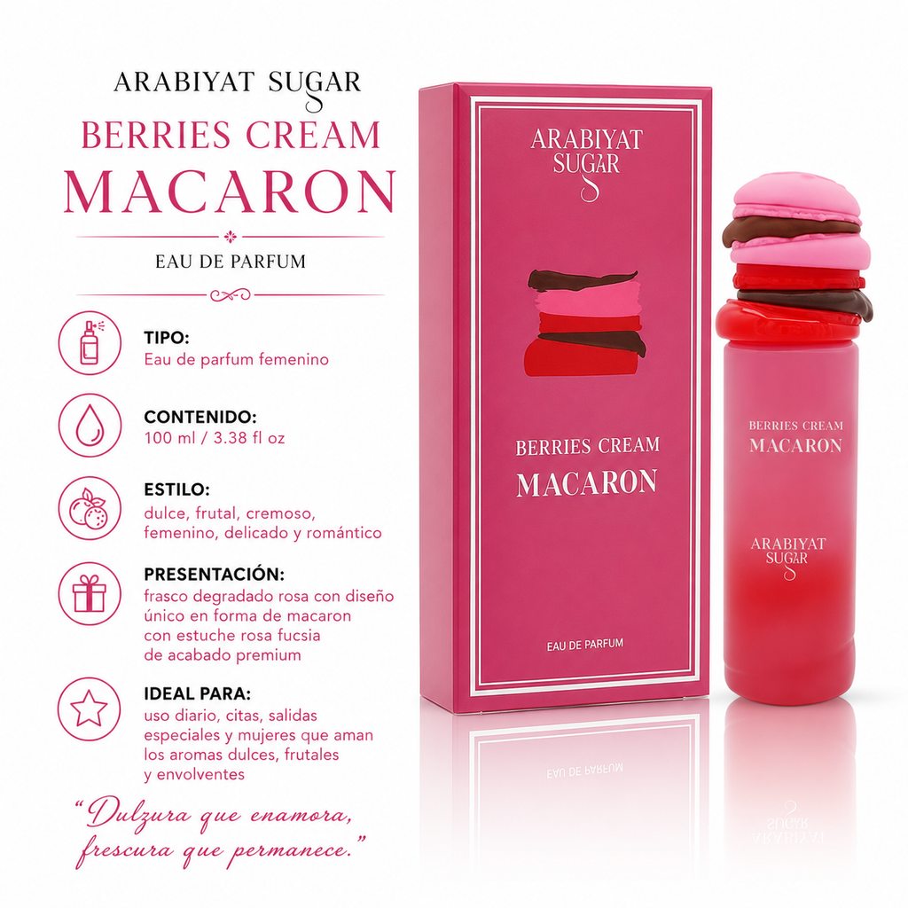 Arabiyat Sugar Berries Cream Macaron Eau de Parfum Femenino 100ml