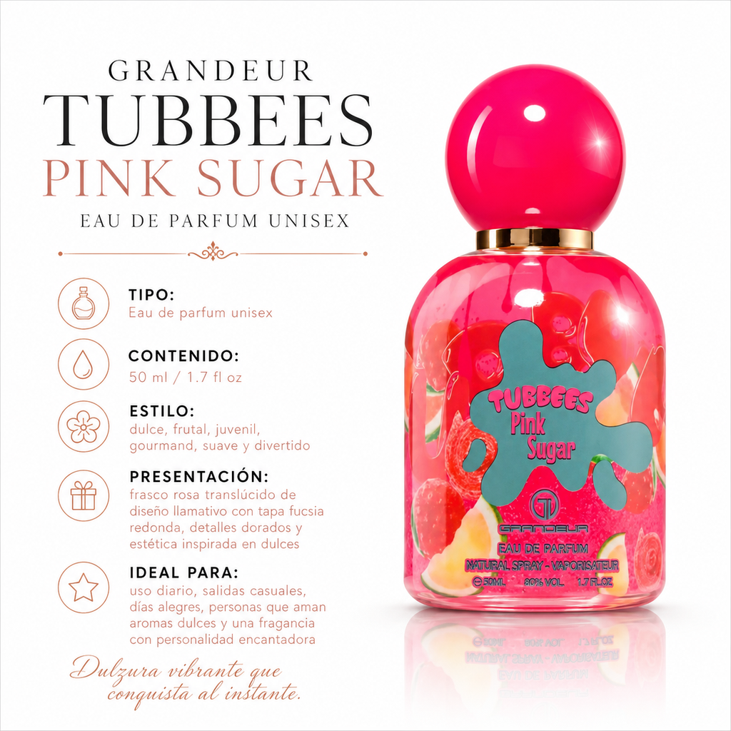 Grandeur Tubbees Pink Sugar Eau de Parfum Unisex 50ml