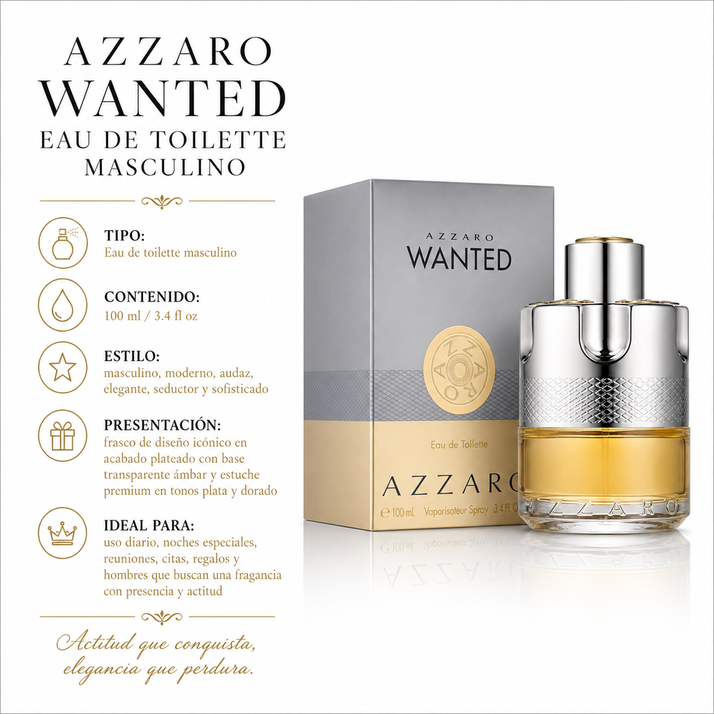 Azzaro Wanted Eau de Toilette Masculino 100ml