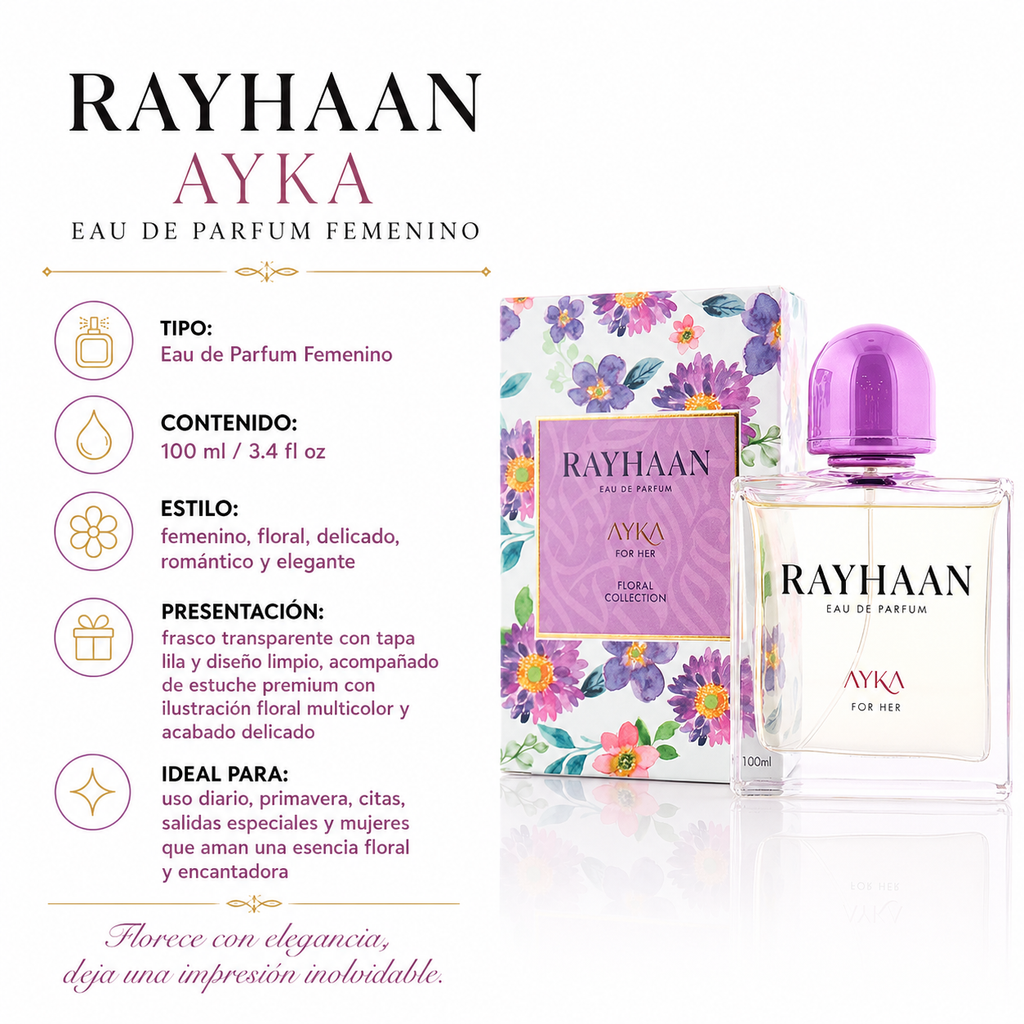 Rayhaan Ayka Pour Eau de Parfum Femenino 100ml