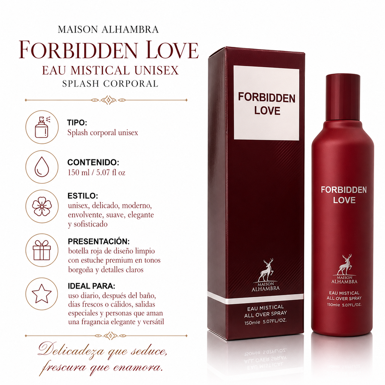 Maison Alhambra Forbidden Love Eau Mistical Splash Corporal Unisex 150ml