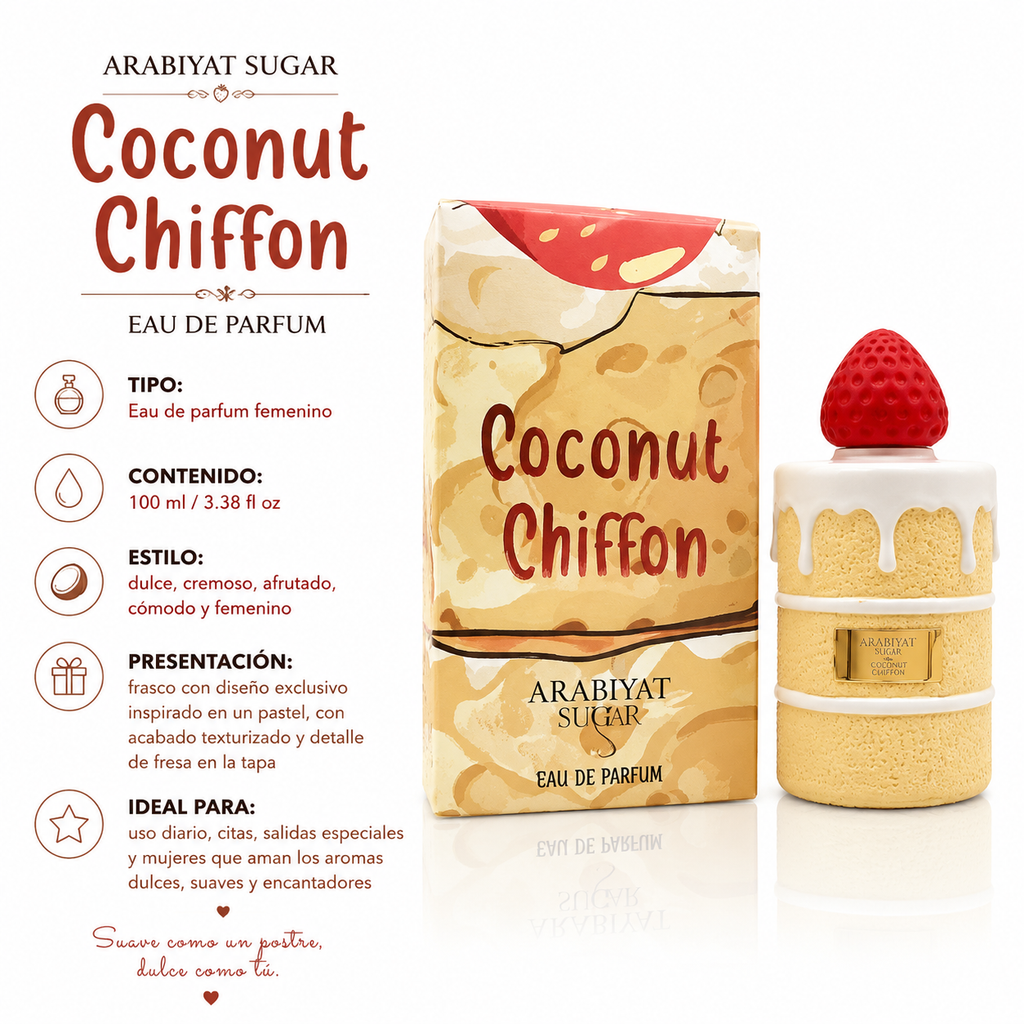 Arabiyat Sugar Coconut Chiffon Eau de Parfum Femenino 100ml