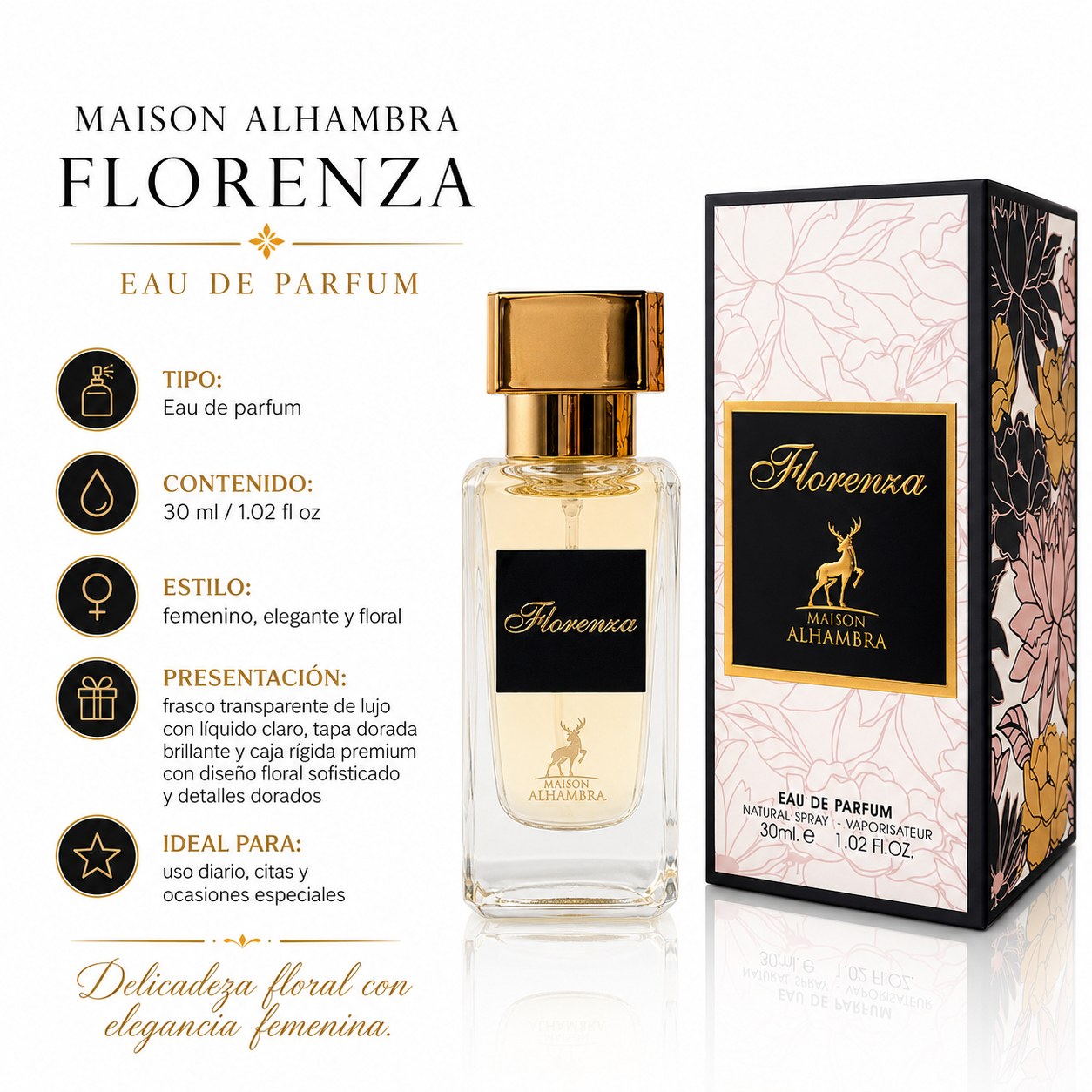 Maison Alhambra Florenza Eau de Parfum Femenino 30ml