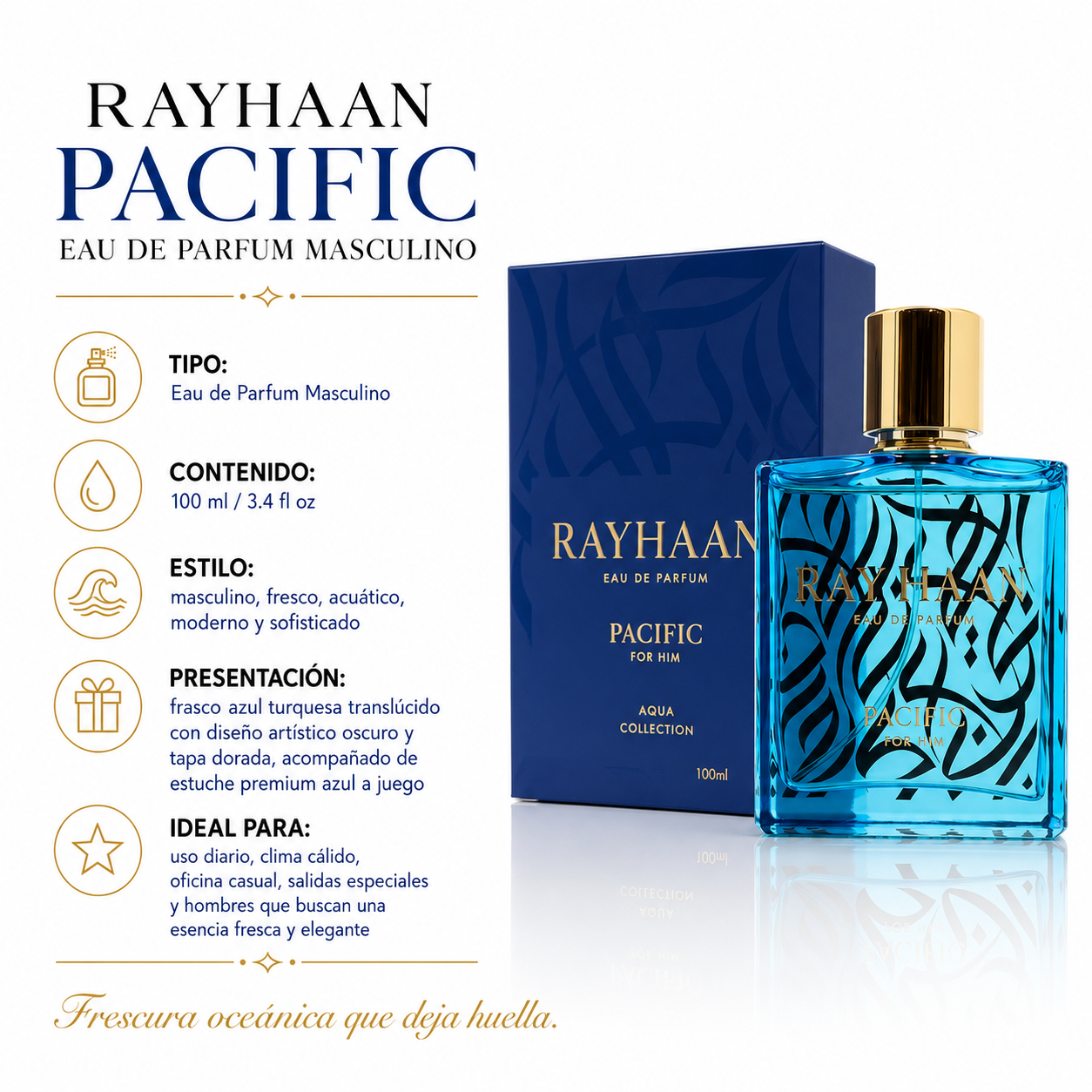 Rayhaan Pacific Eau de Parfum Masculino 100ml