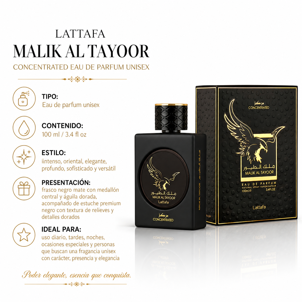 Lattafa Malik Al Tayoor Concentrated Eau de Parfum Unisex 100ml