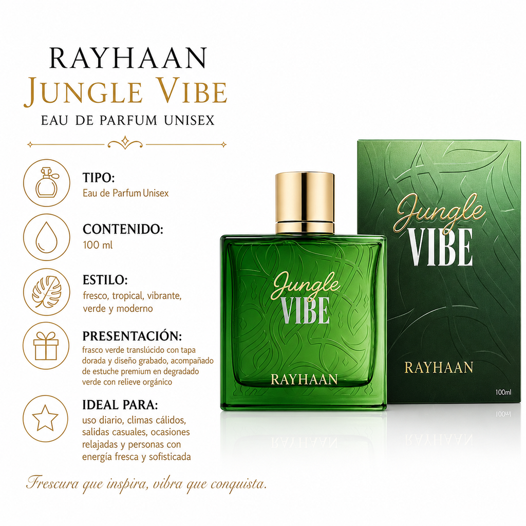 Rayhaan Jungle Vibe Eau de Parfum Unissex 100ml