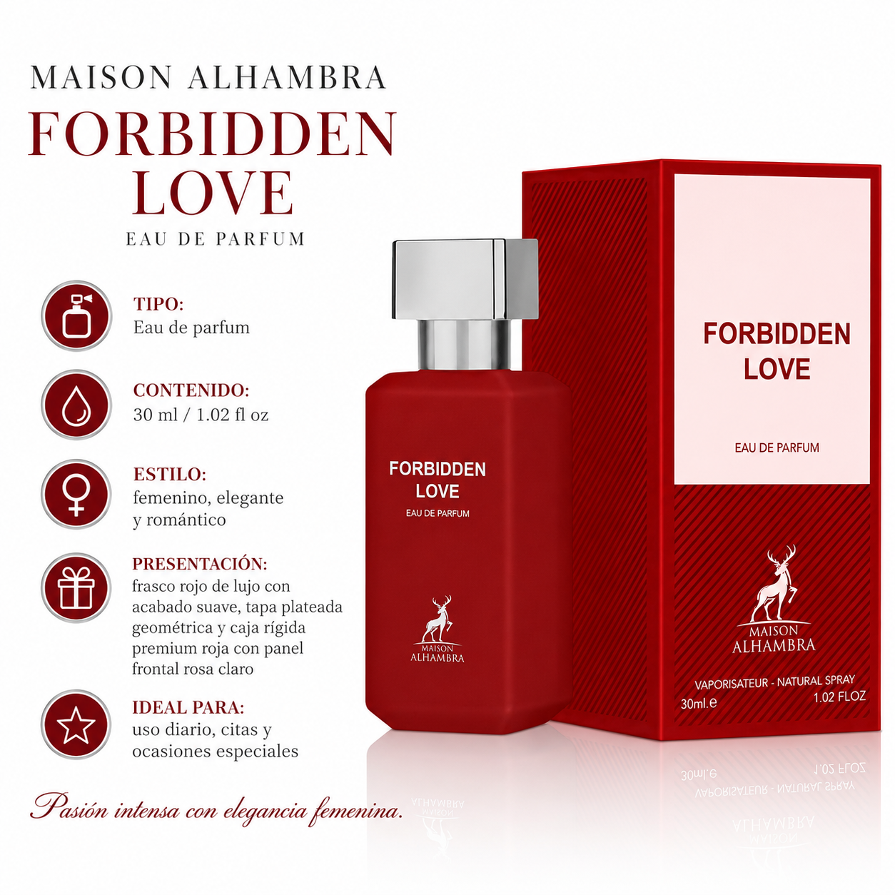 Maison Alhambra Forbidden Love Eau de Parfum Femenino 30ml