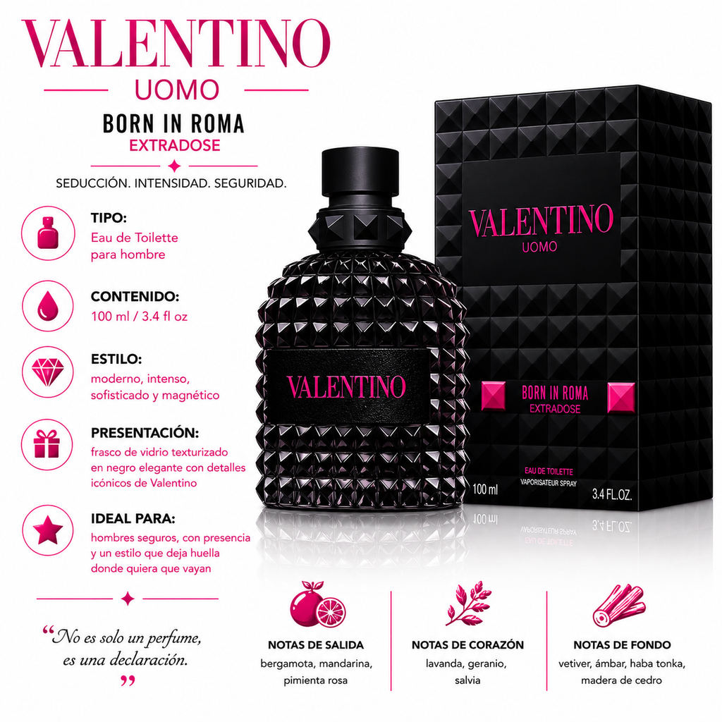 Valentino Born In Roma Extradose Uomo Parfum Masculino 100ml