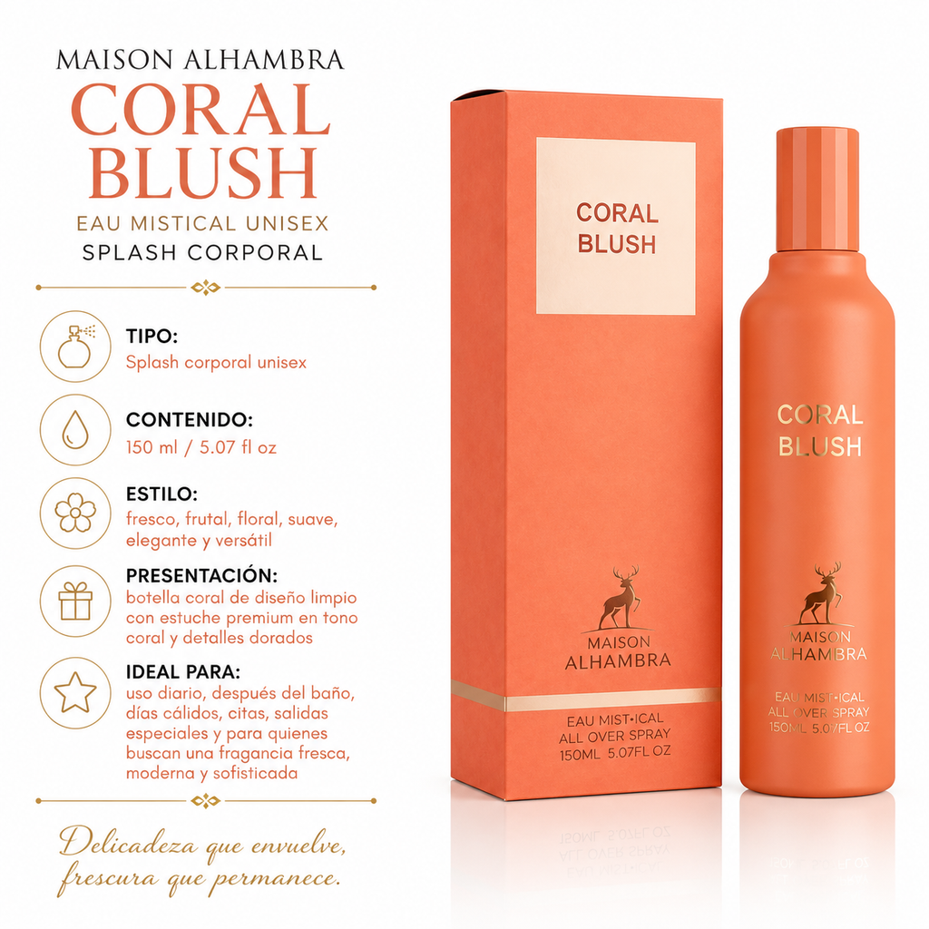 Maison Alhambra Coral Blush Eau Mistical Splash Corporal Unisex 150ml