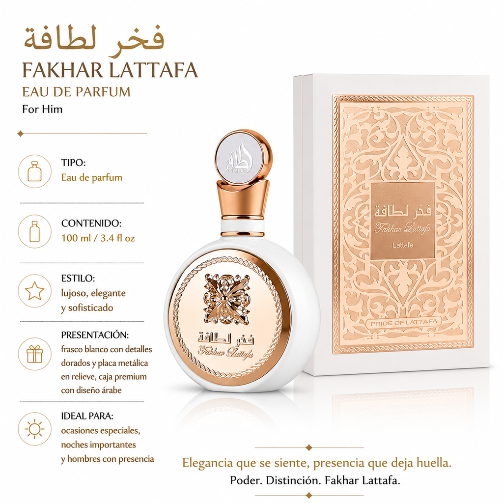 Lattafa Fakhar Rose Eau de Parfum Femenino 100ml