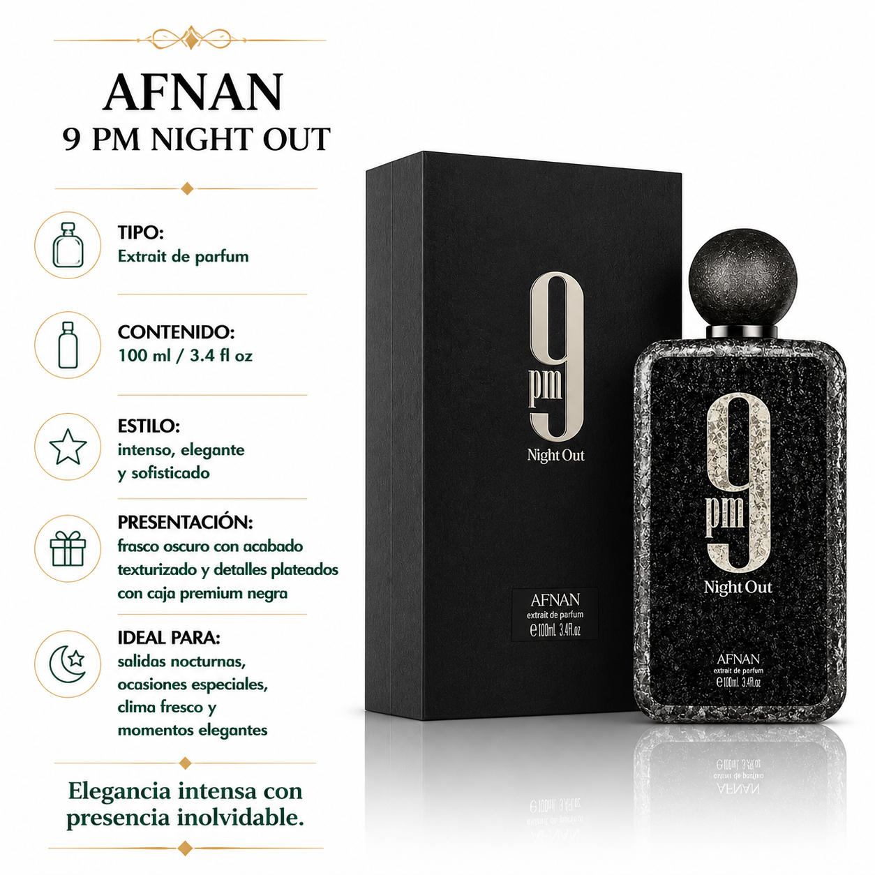 Afnan 9 pm Night Out Extrait de Parfum 100 ml