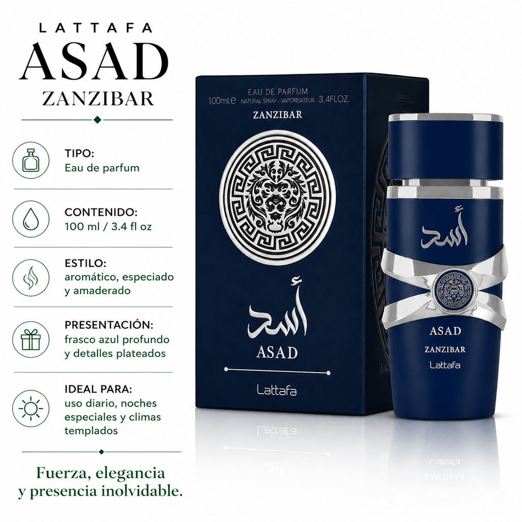 Lattafa Asad Zanzibar Eau de Parfum Masculino 100 ml