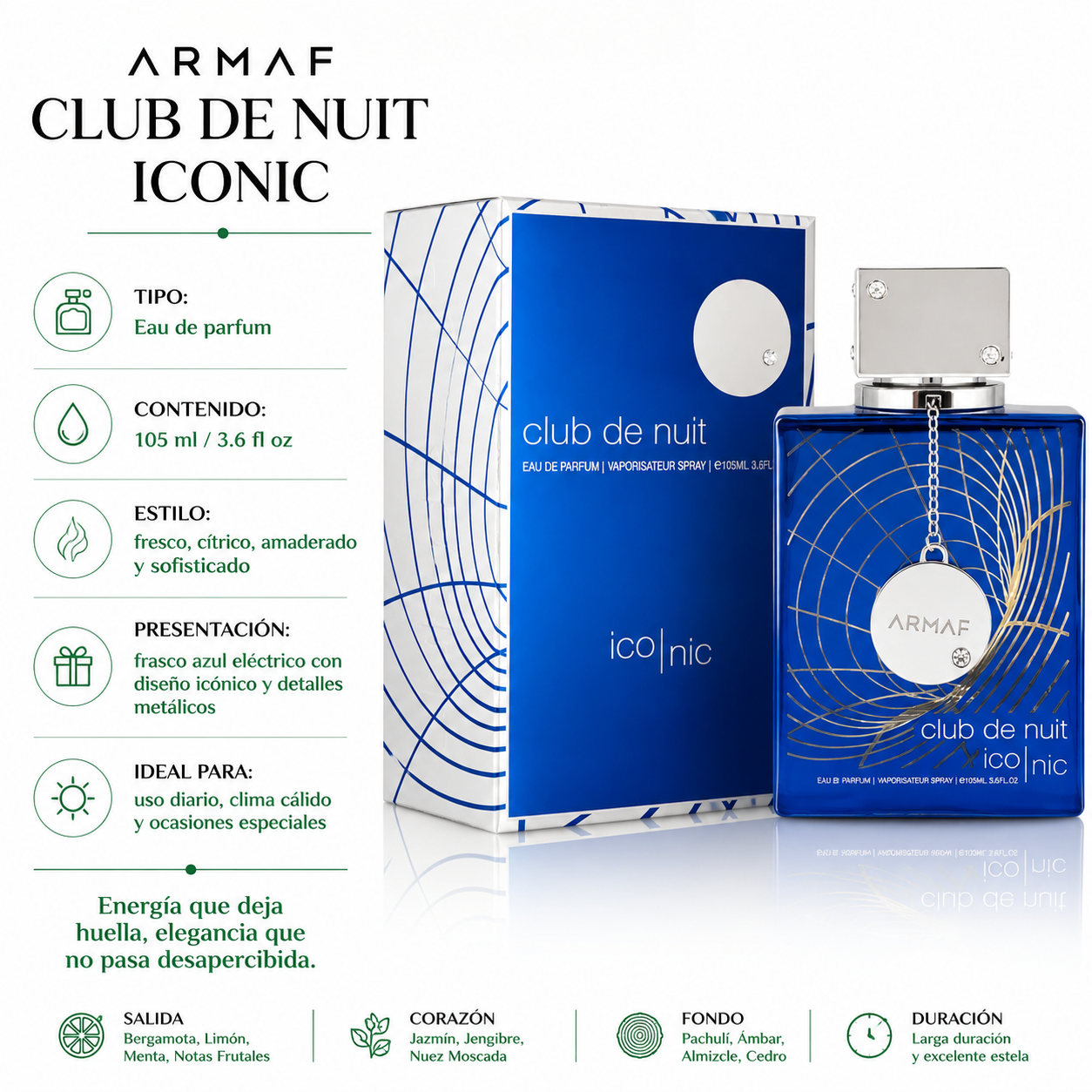 Armaf Club de Nuit Iconic Blue Eau de Parfum Masculino 105 ml