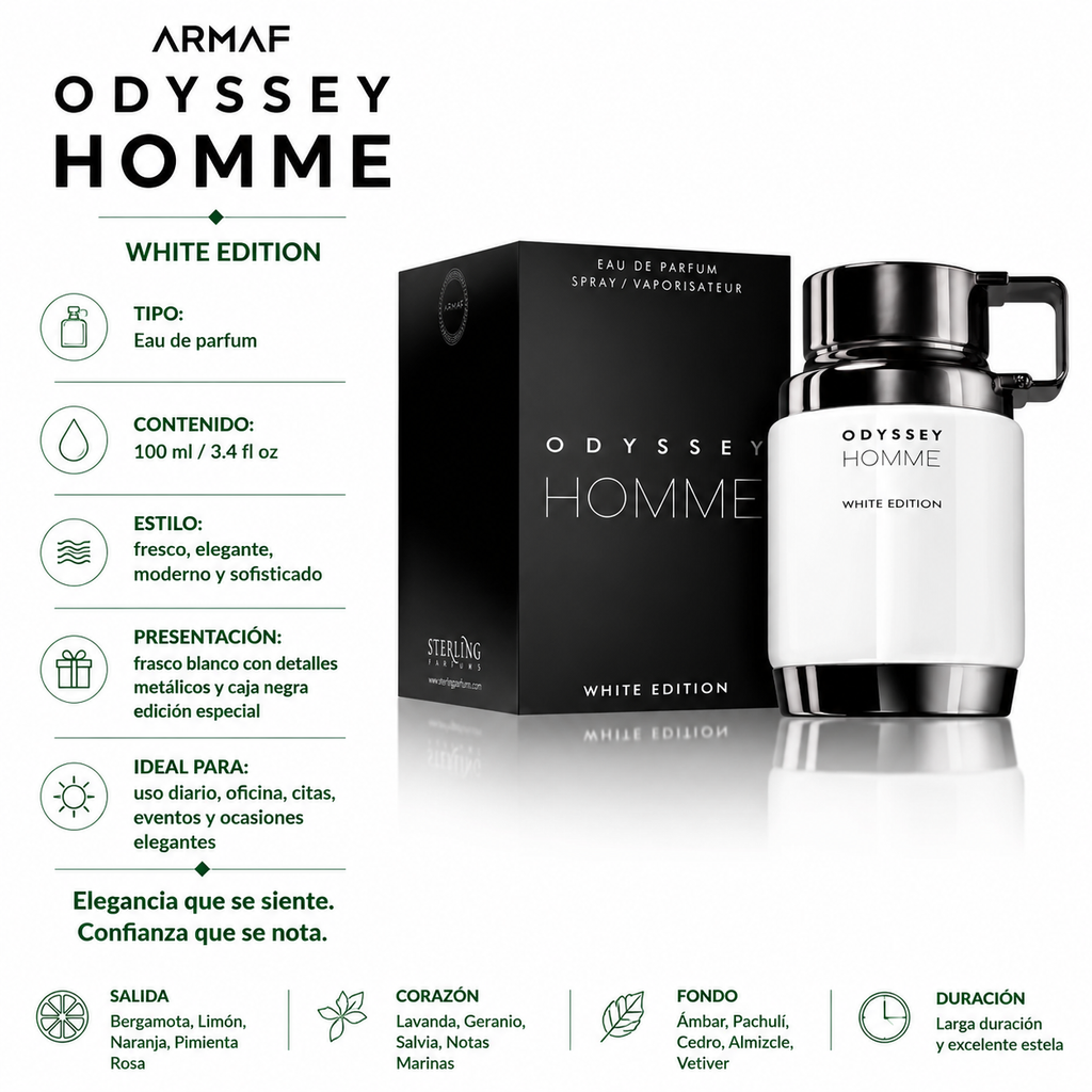 Armaf Odyssey Homme White Edition Eau De Parfum Masculino 100ml