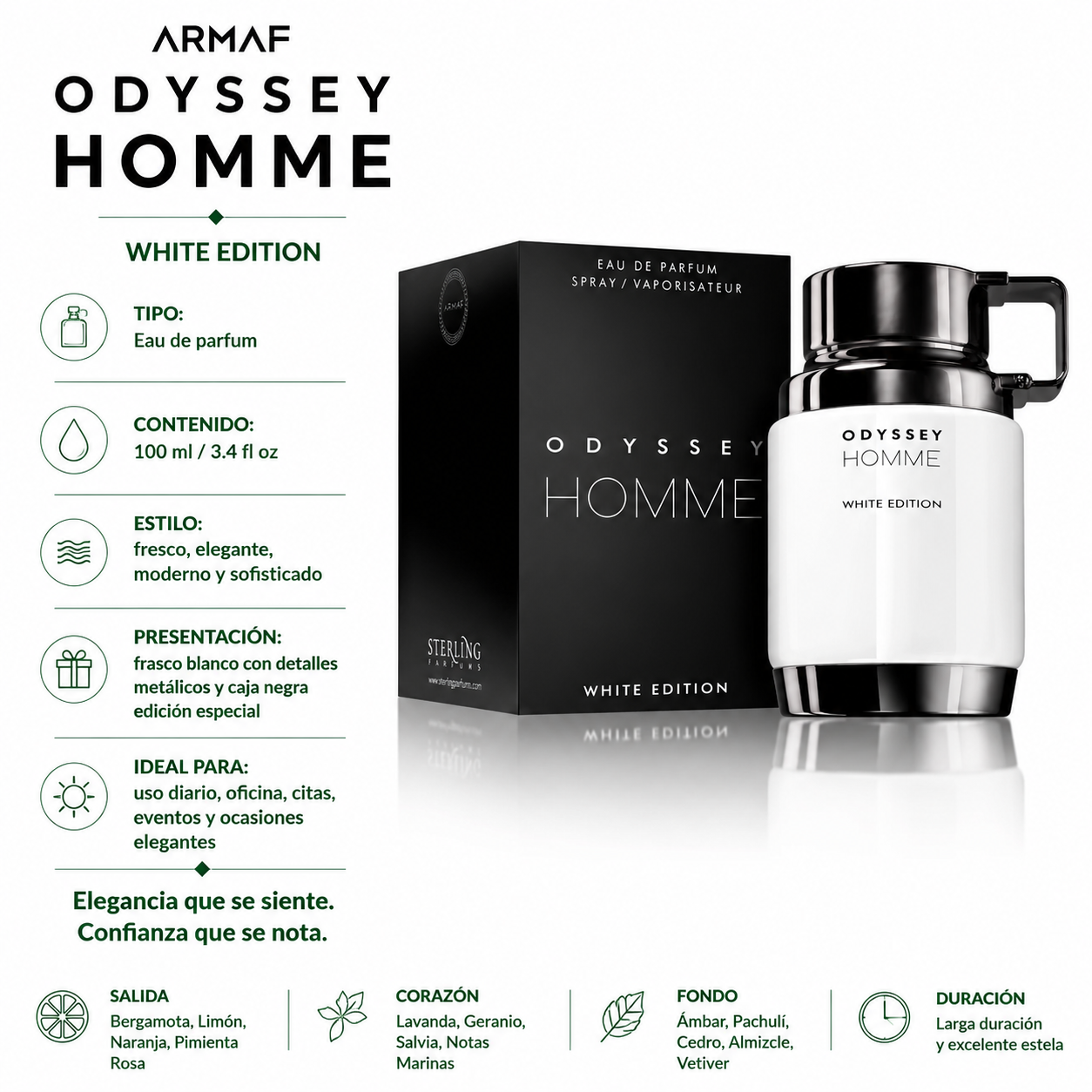 Armaf Odyssey Homme White Edition Eau De Parfum Masculino 100ml