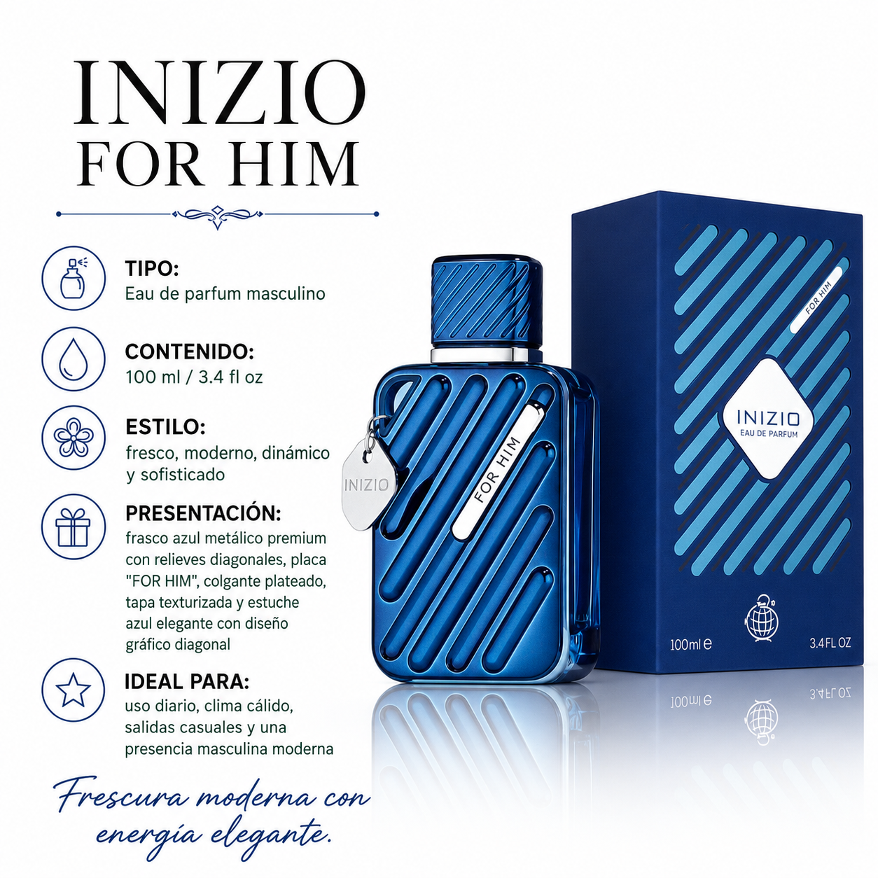 Fragrance World Inizio For Him Eau de Parfum Masculino 100ml