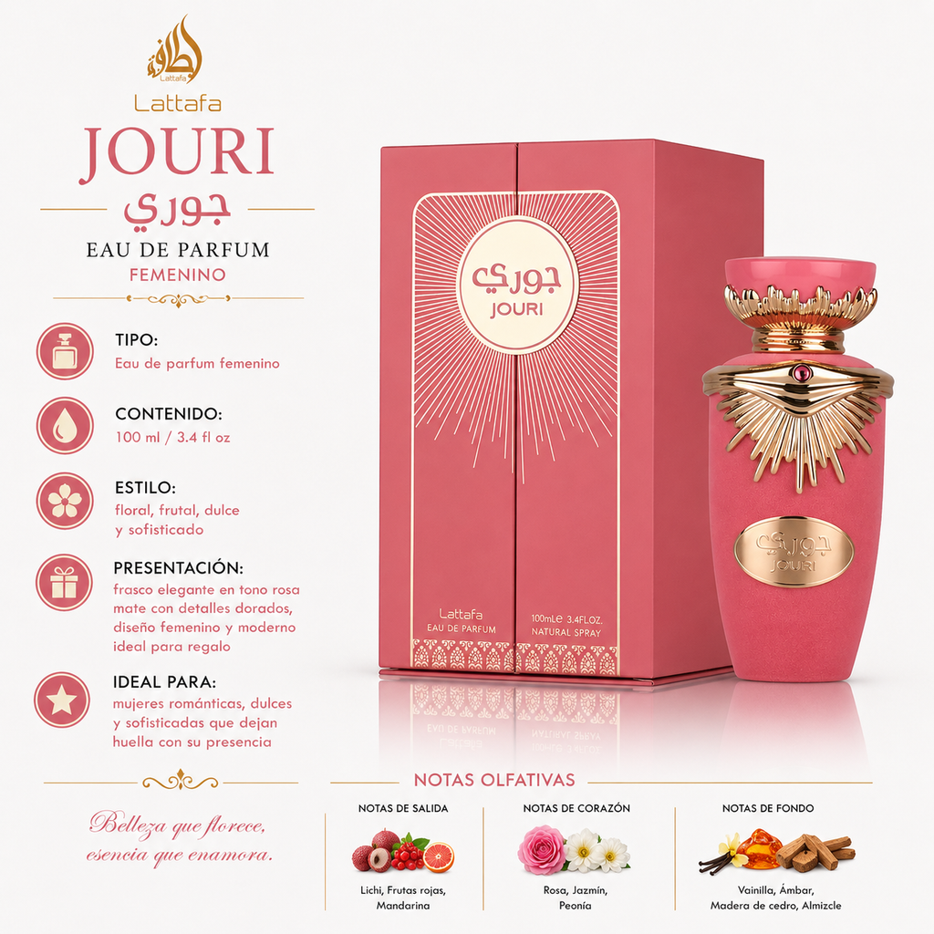 Lattafa Jouri Eau de Parfum Femenino 100ml