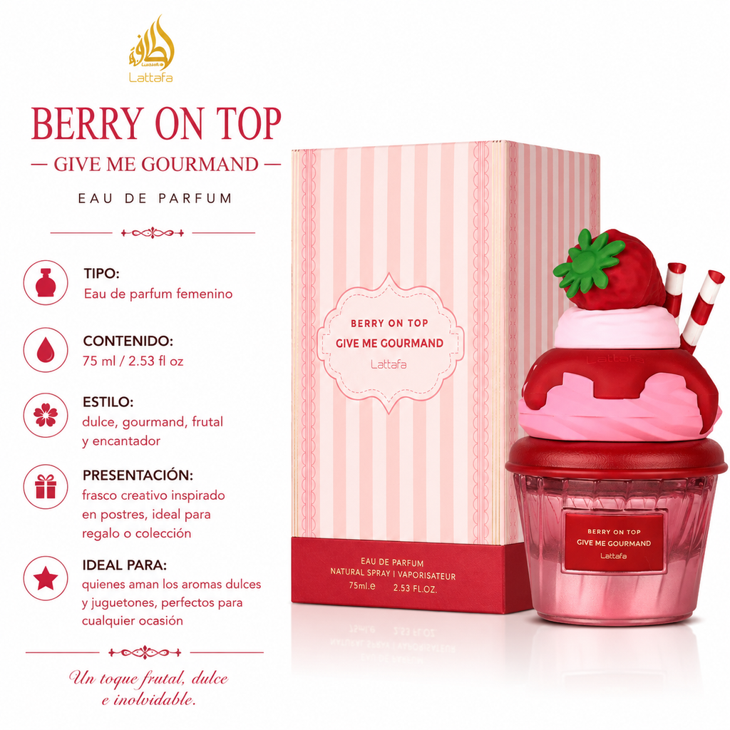 Lattafa Berry On Top Eau de Parfum Femenino 75ml
