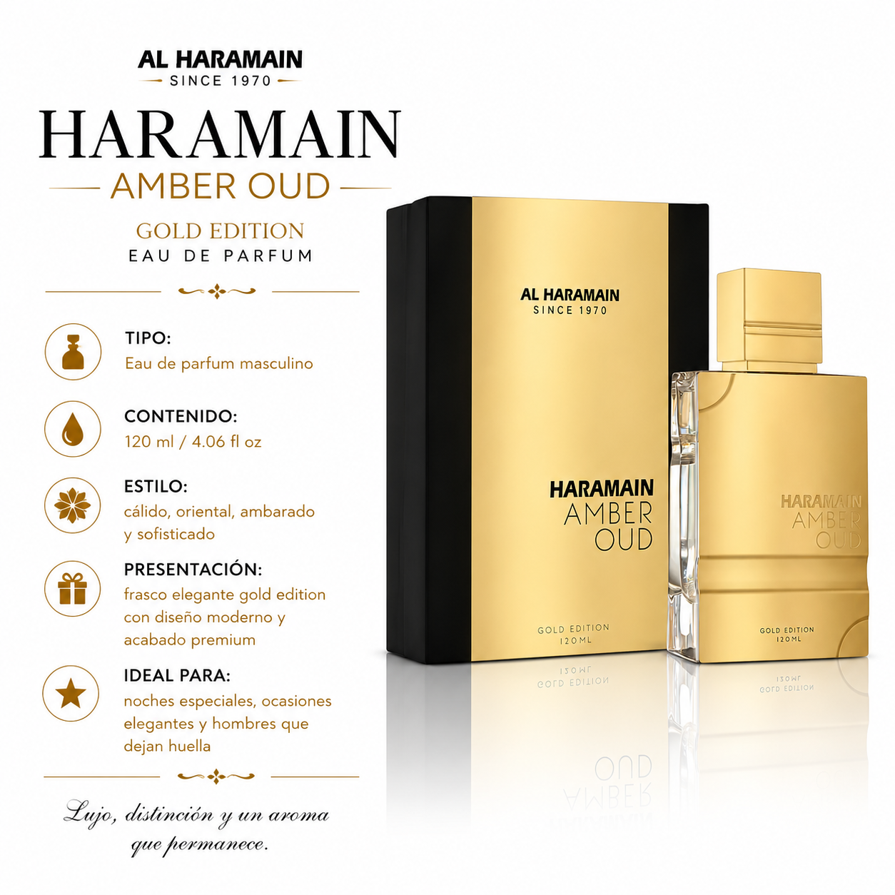 Al Haramain Amber Oud Gold Edition Eau de Parfum Unisex 120ml