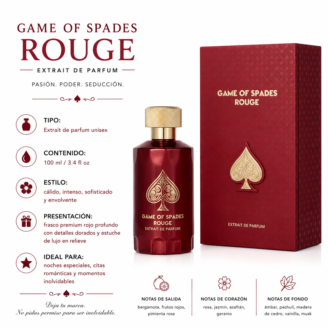 Jo Milano Game of Spades Rouge Eau de Parfum Unisex 100ml