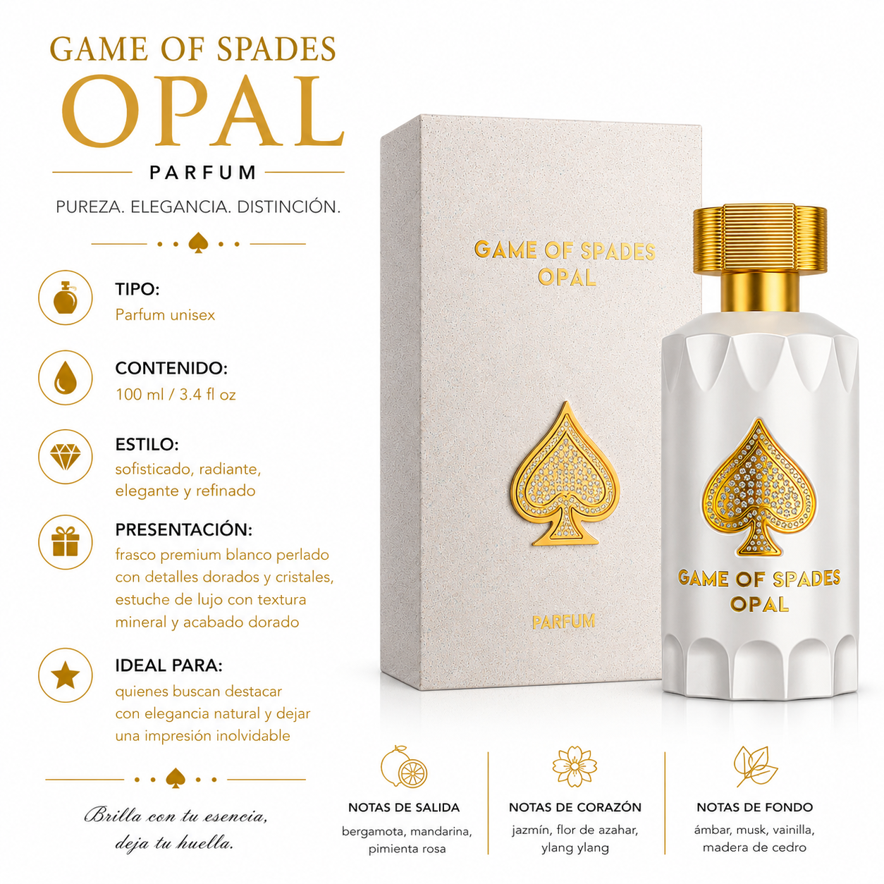 Jo Milano Game Of Spades Opal Eau de Parfum Unisex 90ml