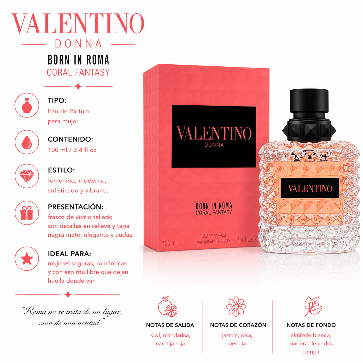 Valentino Donna Born in Roma Coral Fantasy Eau de Parfum Femenino 100ml
