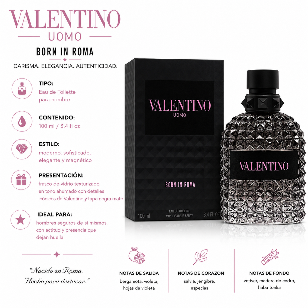 Valentino Uomo Born In Roma Eau de Toilette Masculino 100ml