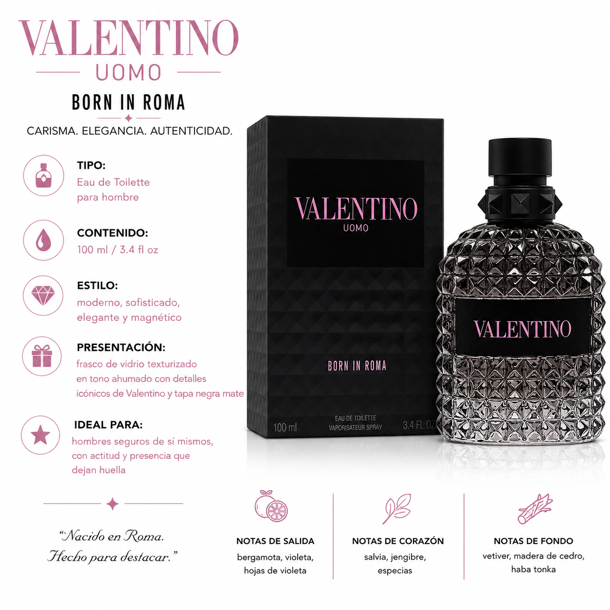 Valentino Uomo Born In Roma Eau de Toilette Masculino 100ml
