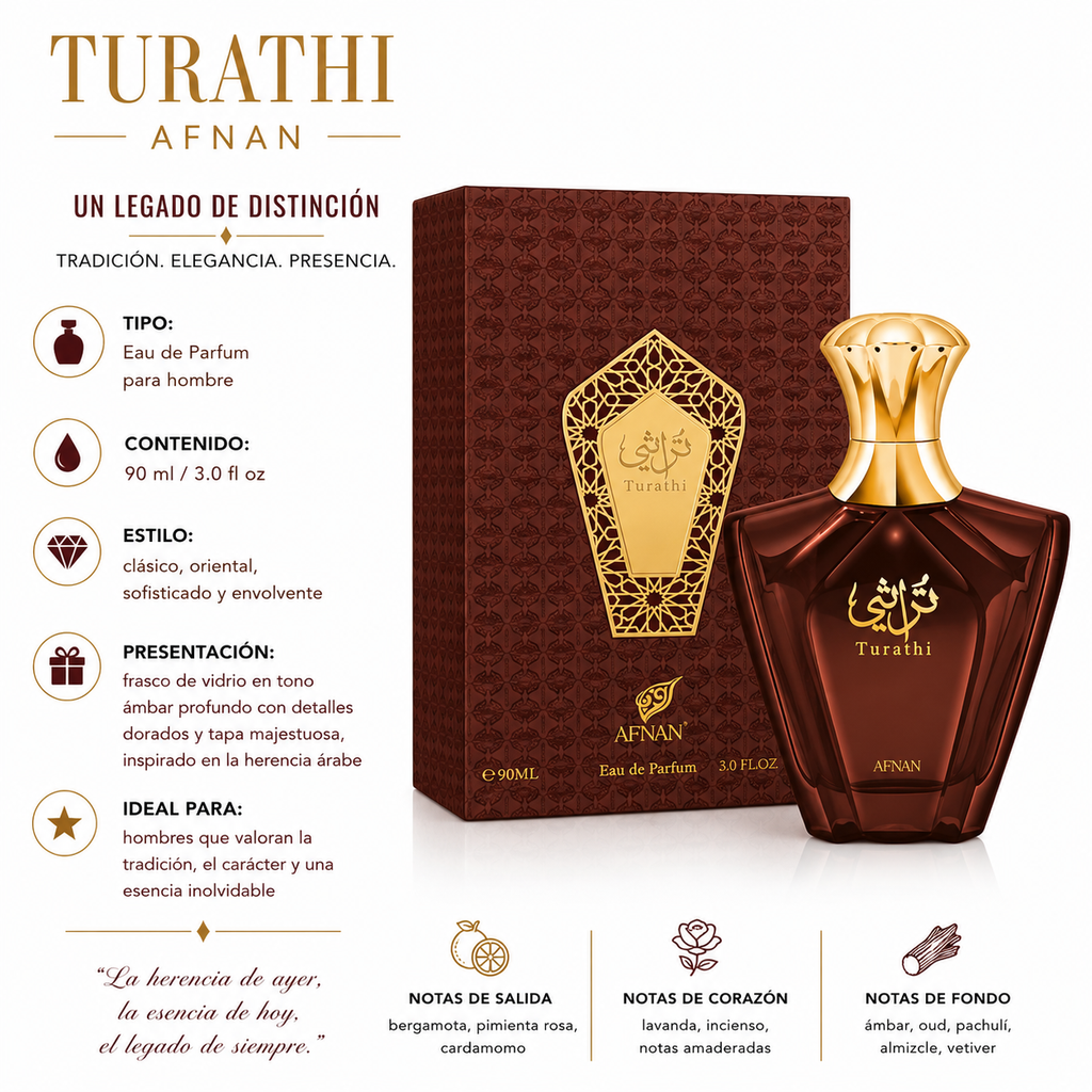 Afnan Turathi Brown Eau de Parfum Masculino 100ml