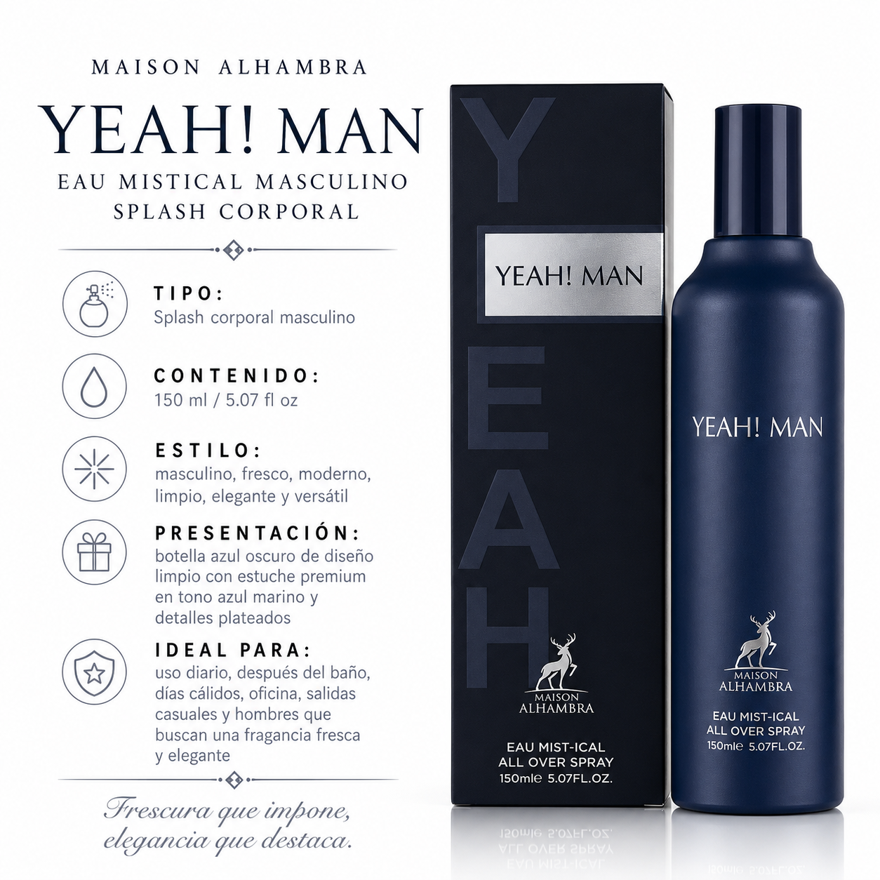 Maison Alhambra Yeah! Man Eau Mistical Splash Corporal Masculino 150ml