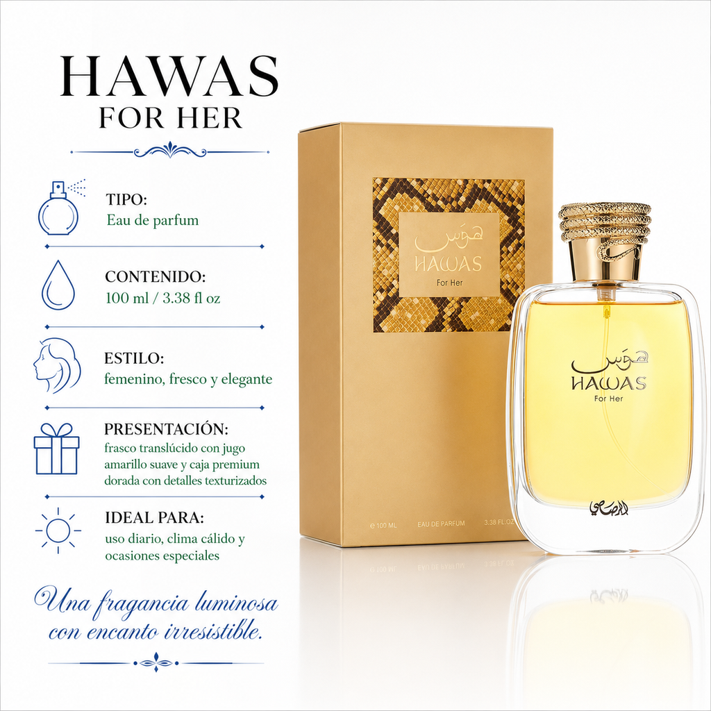 Rasasi Hawas Eau de Parfum Femenino 100ml