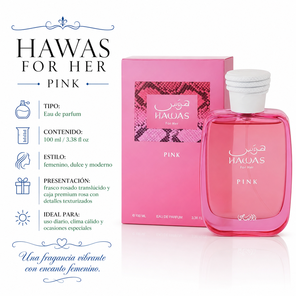 Rasasi Hawas Pink EDP – 100ML