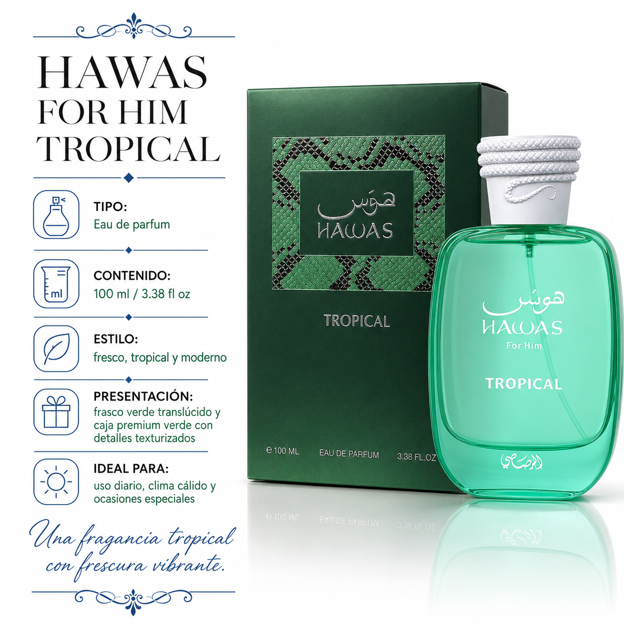 Rasasi Hawas Tropical Eau de Parfum Masculino 100ml
