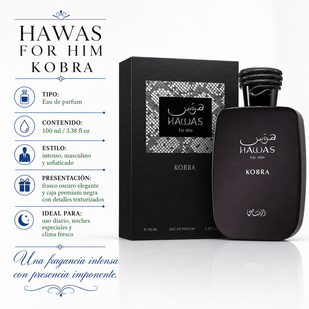 Rasasi Hawas Kobra Eau de Parfum Masculino 100ml