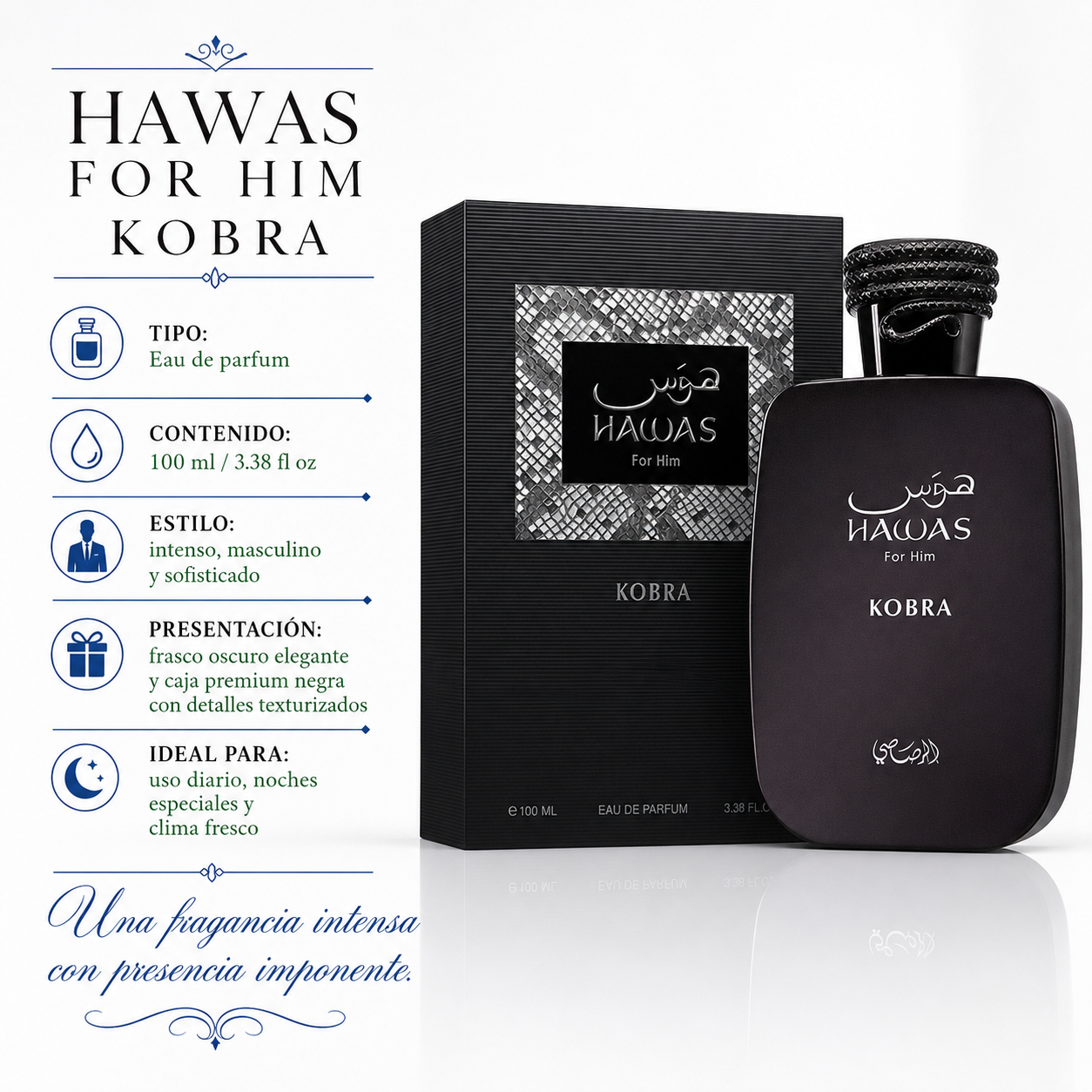 Rasasi Hawas Kobra Eau de Parfum Masculino 100ml