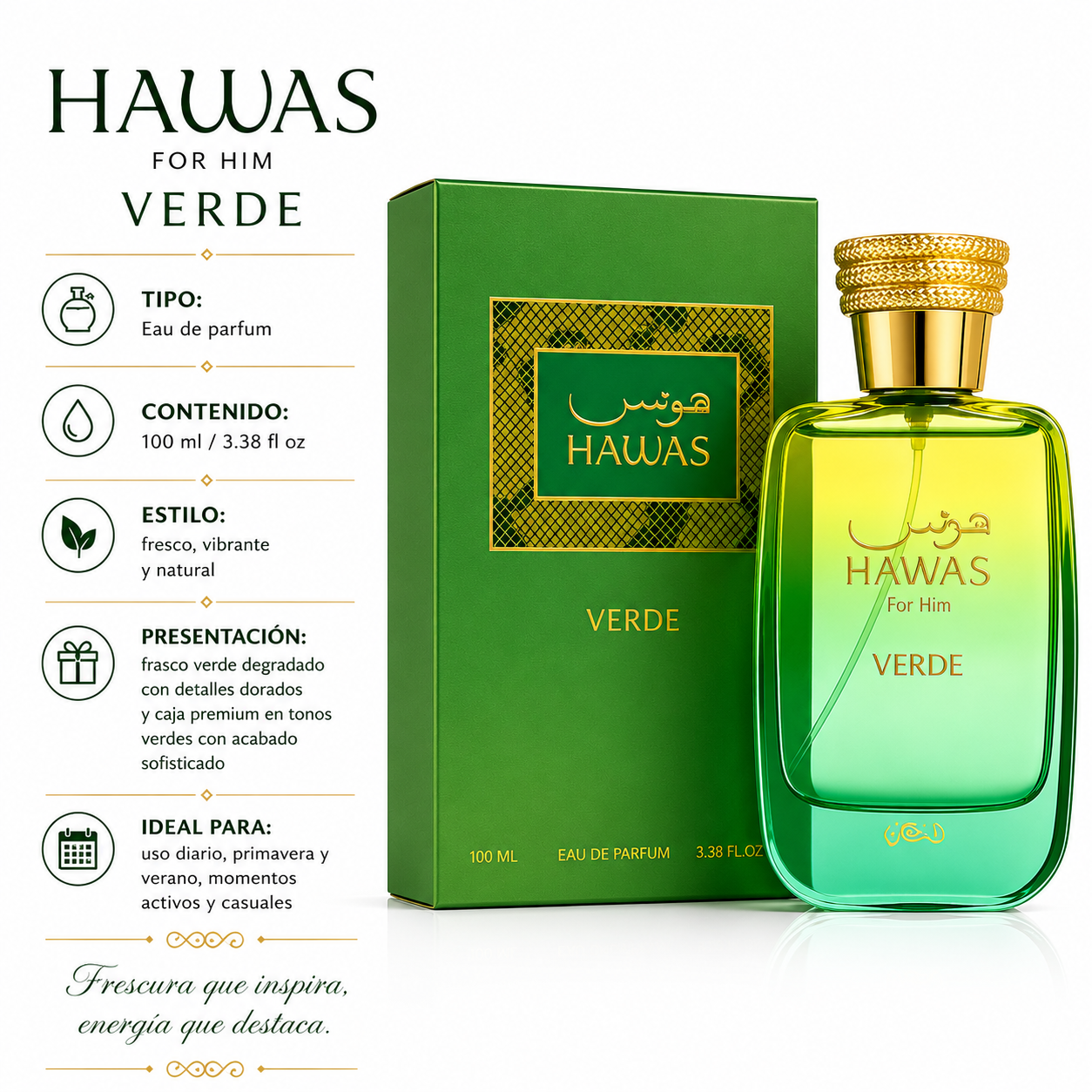 Rasasi Hawas Verde EDP – 100ML