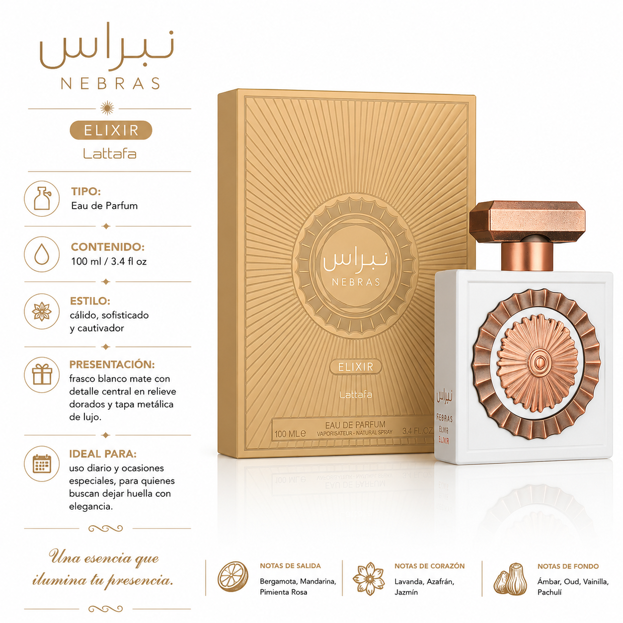 Lattafa Nebras Elixir Eau de Parfum Unissex 100ml