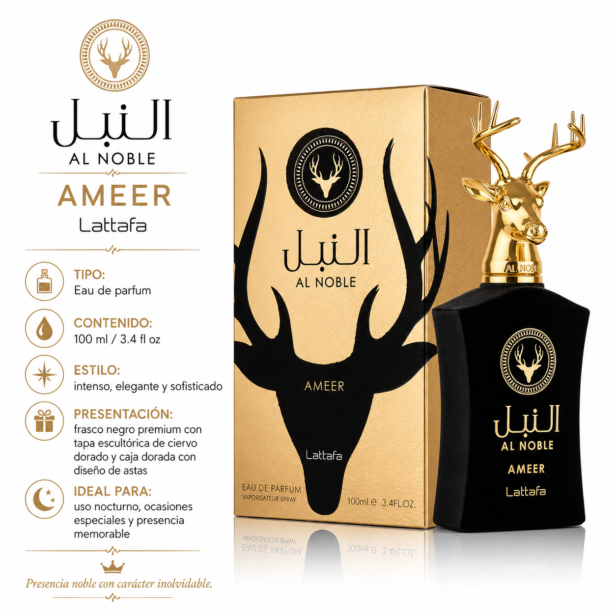 Lattafa Al Noble Ameer Eau de Parfum Unissex 100ml