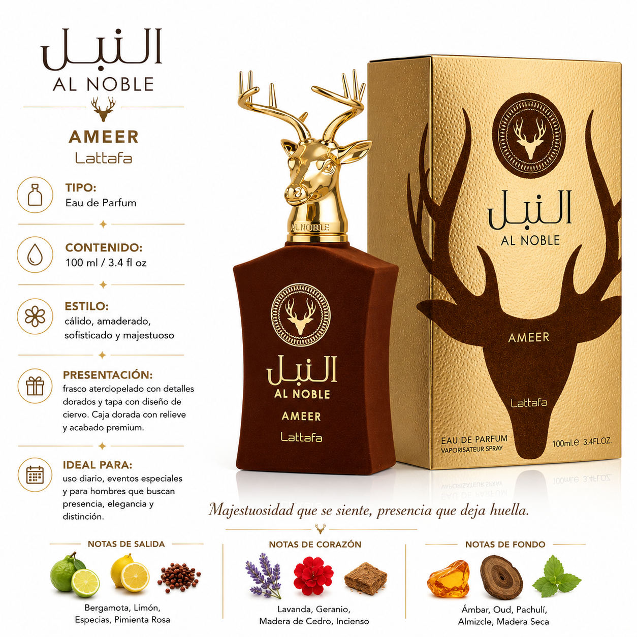 Lattafa Al Noble Wazeer Eau de Parfum Unissex 100ml