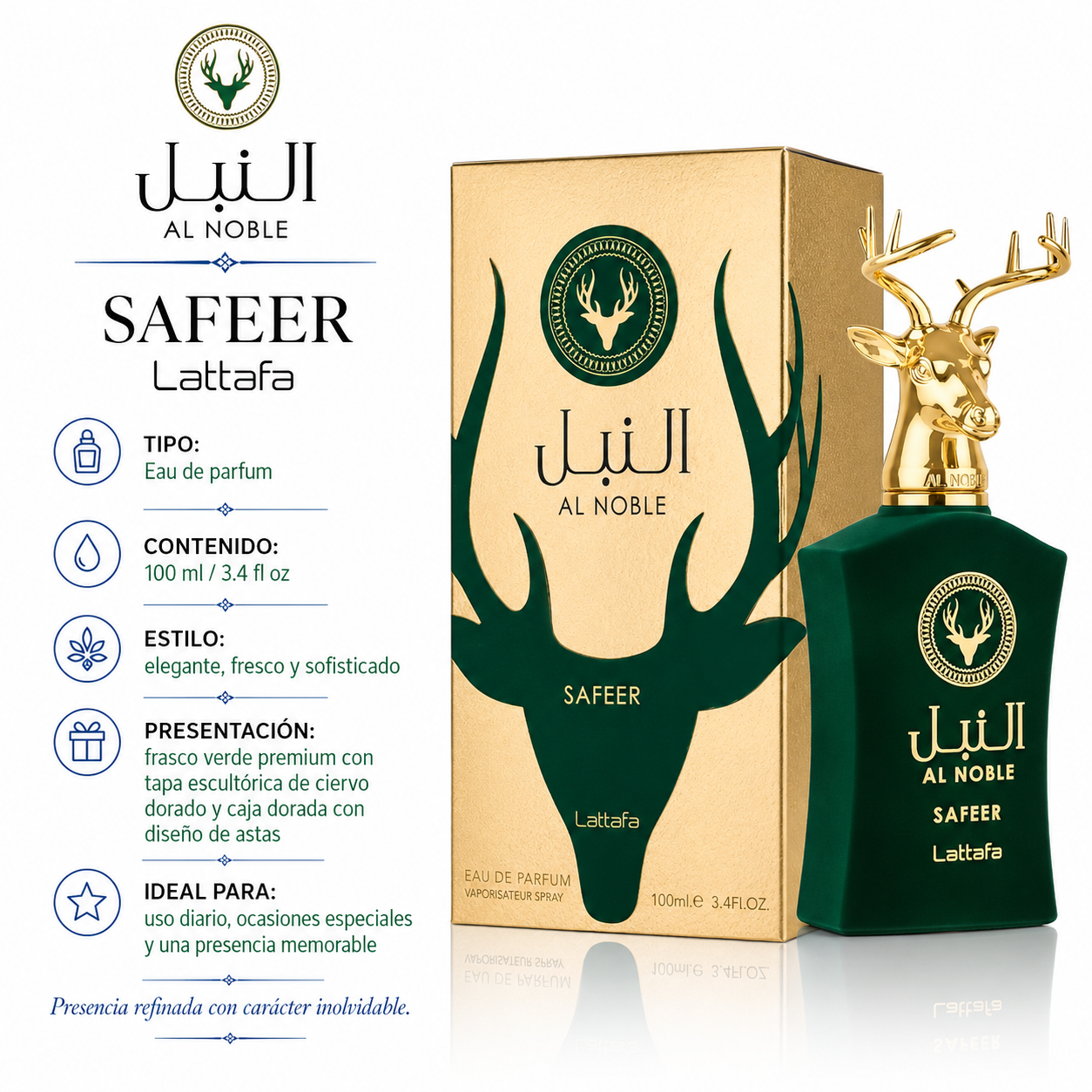 Lattafa Al Noble Safeer Eau de Parfum Unissex 100ml