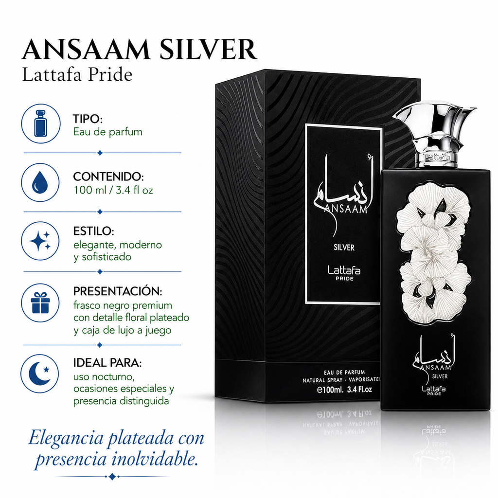 Lattafa Pride Ansaam Silver EDP 100 ml