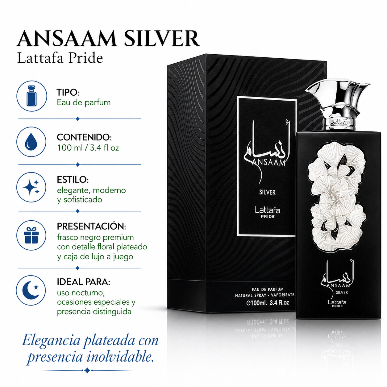 Lattafa Pride Ansaam Silver EDP 100 ml
