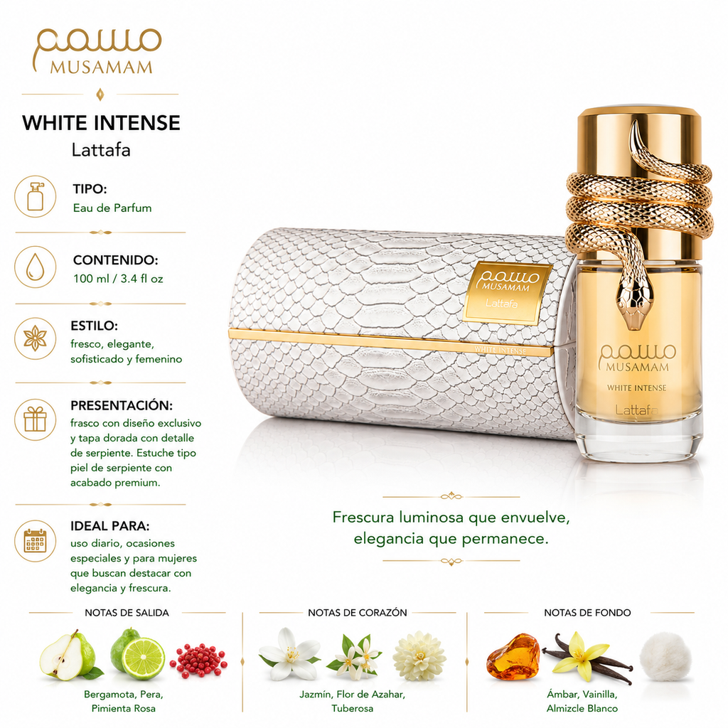 Lattafa Musamam White Intense Eau de Parfum Femenino 100ml