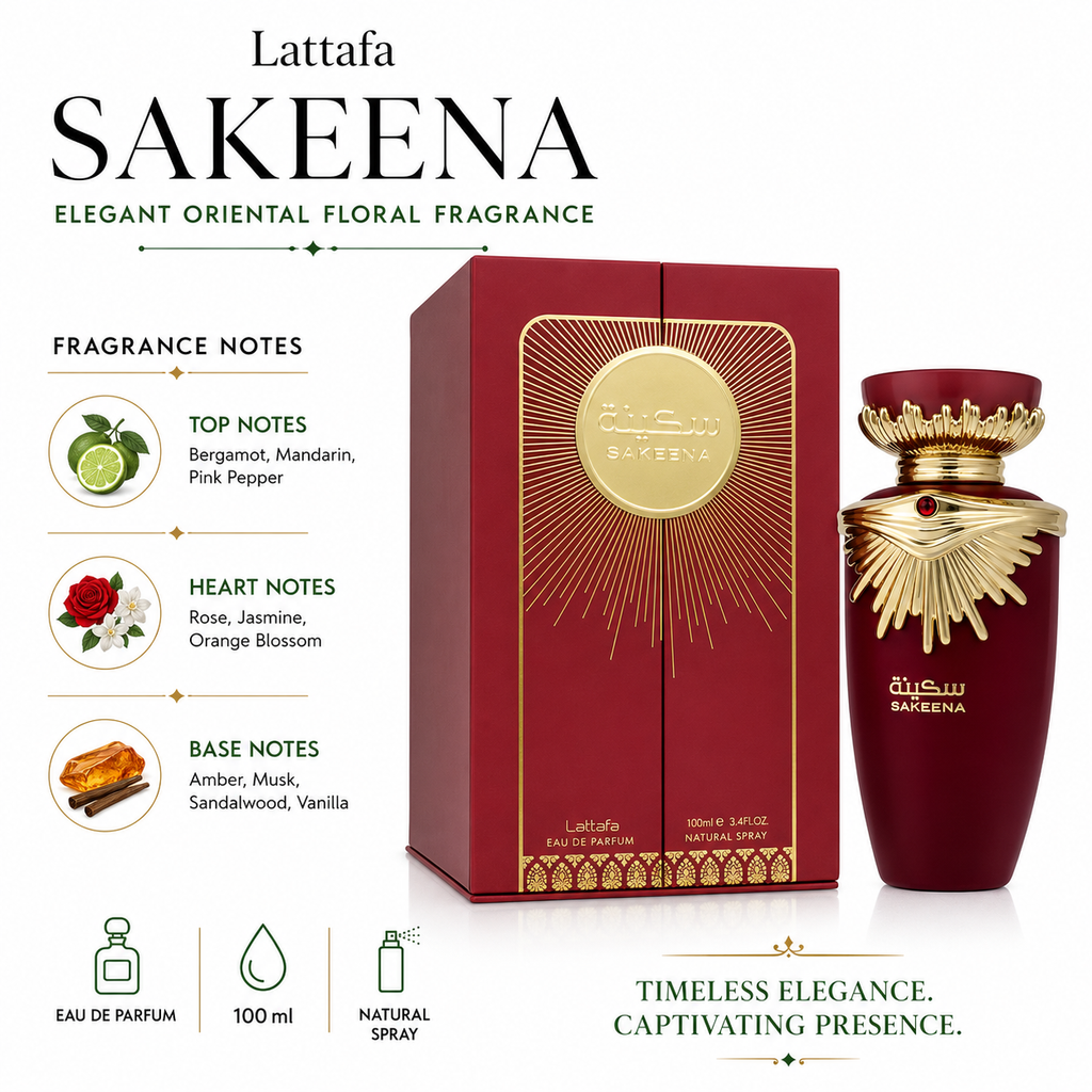 Lattafa Sakeena Feminino Eau de Parfum 100ml