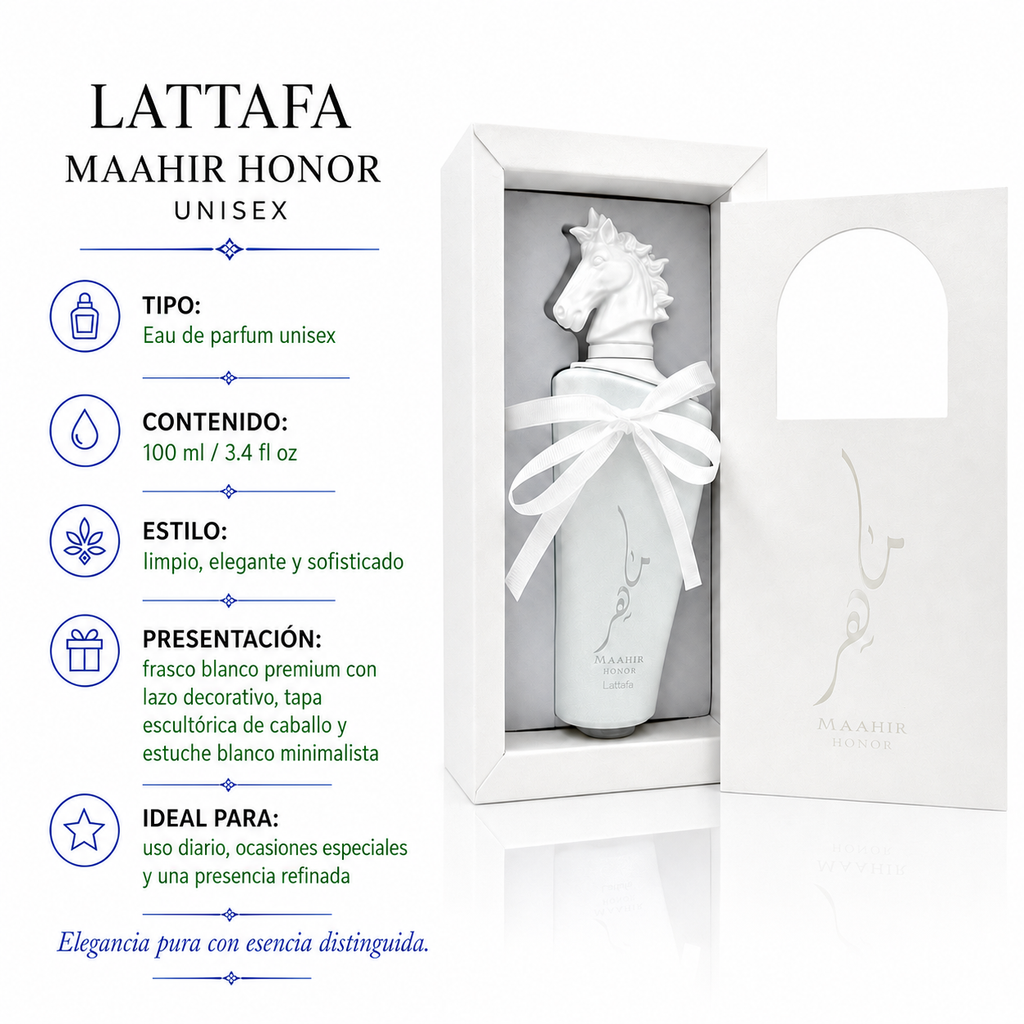 Lattafa Maahir Honor Unissex Eau de Parfum 100ml