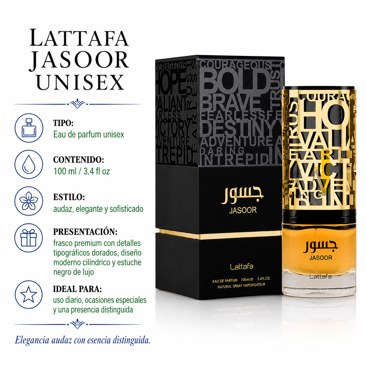 Lattafa Jasoor Unissex Eau de Parfum 100ml
