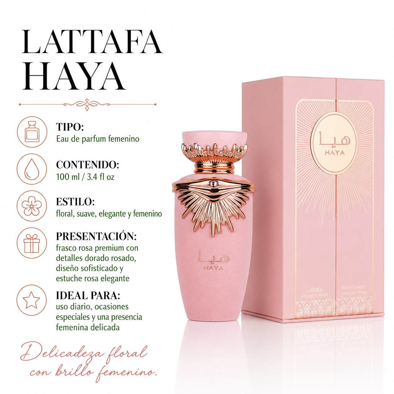 Lattafa Haya Eau de Parfum Femenino 100ml