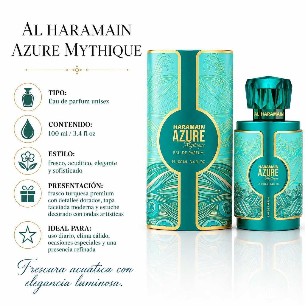 Al Haramain Azure Mythique Eau de Parfum Unissex 100ml