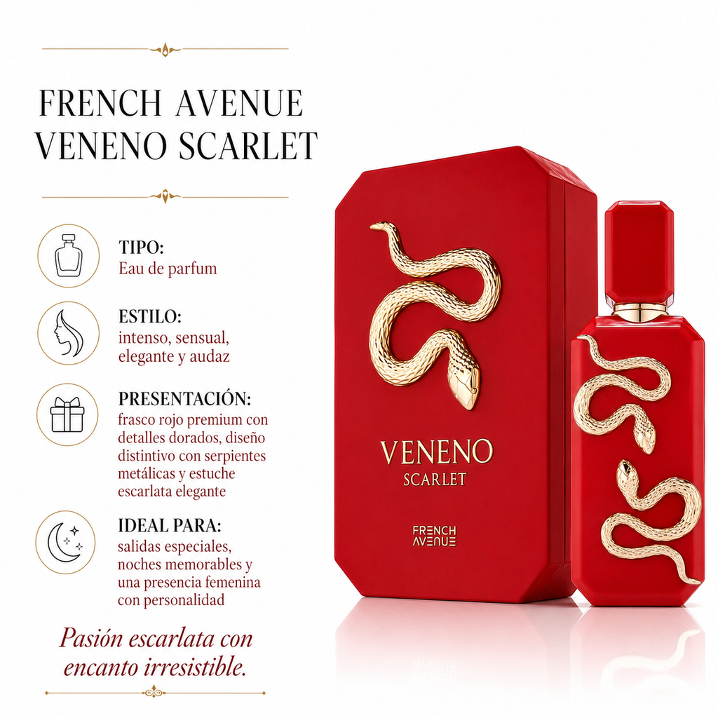 French Avenue Veneno Scarlet Eau de Parfum Unisex 100ml